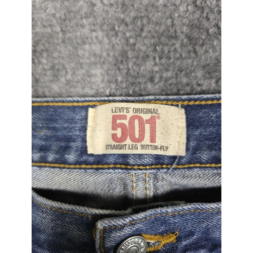 Levis 501 Jeans Mens 40x32 Original Fit Medium Blue Straight Leg Button Fly